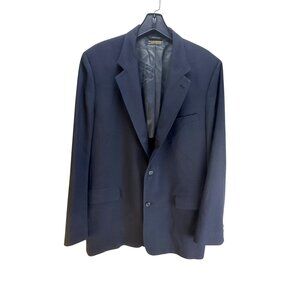 Brooks Brothers Mens Navy Blue Wool Blazer Jacket Two Button Made in USA